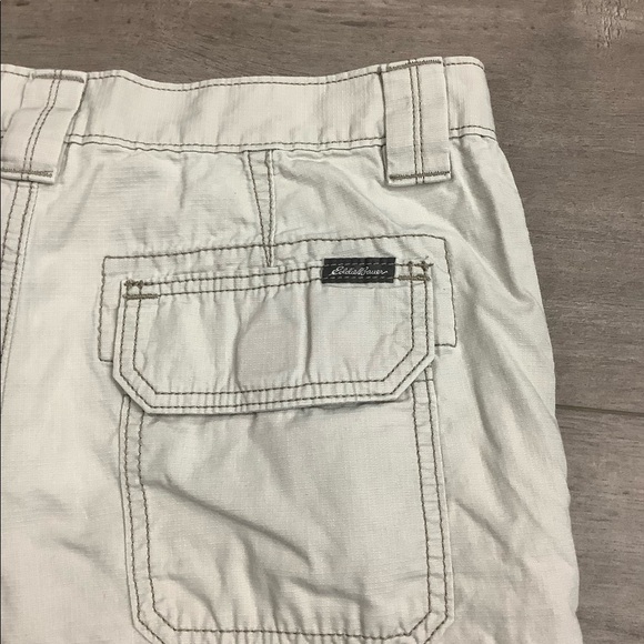 Men's Eddie Bauer 30 Small Chino Khakis Shorts Cargo Crean Ripstop Durable NWOT - Picture 7 of 9